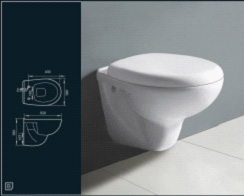 Wall-mounted concealed toilet